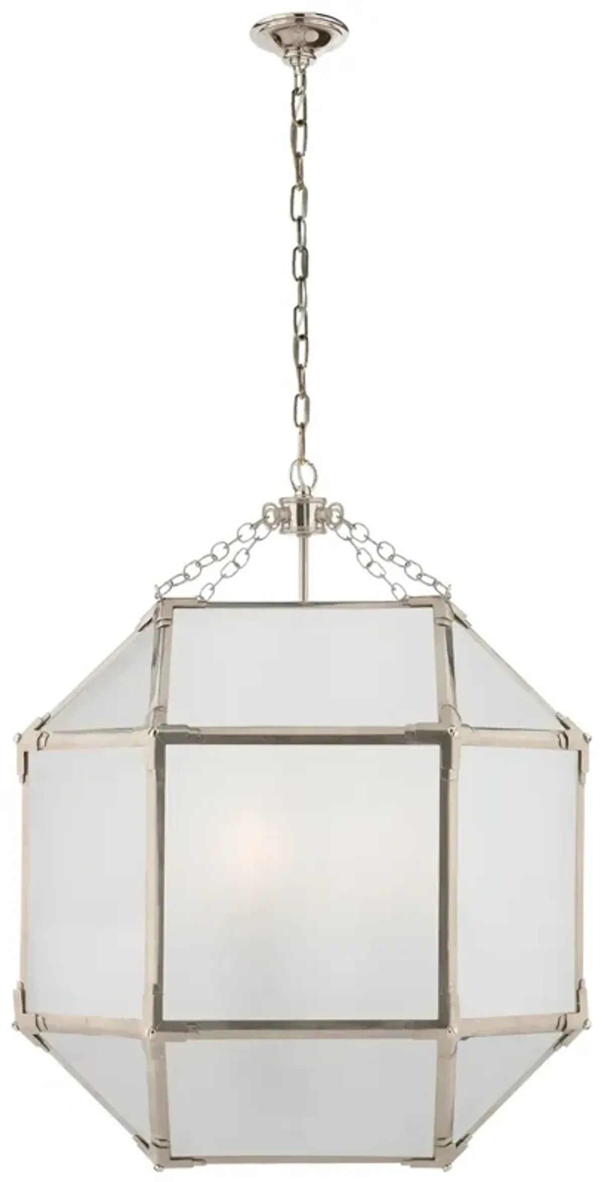 Morris Medium Lantern in Polished Nickel