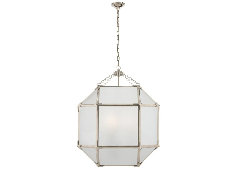 Morris Medium Lantern in Polished Nickel