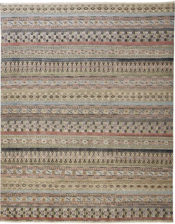 Payton 6498F Tan/Orange/Blue 5'6" x 8'6" Rug