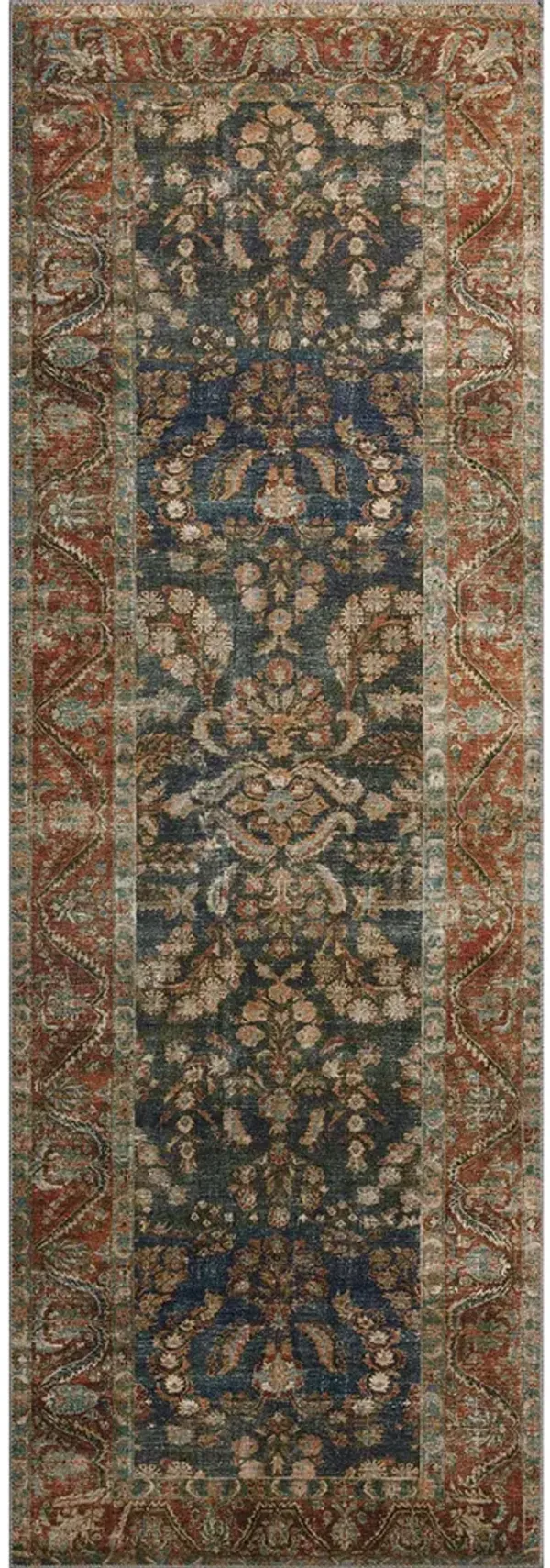 Jules Ocean/Spice 2'6"x9'6" Runner Rug