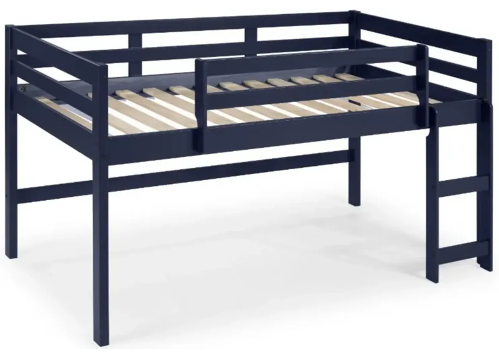 Twin Loft Bed, Navy Blue Finish