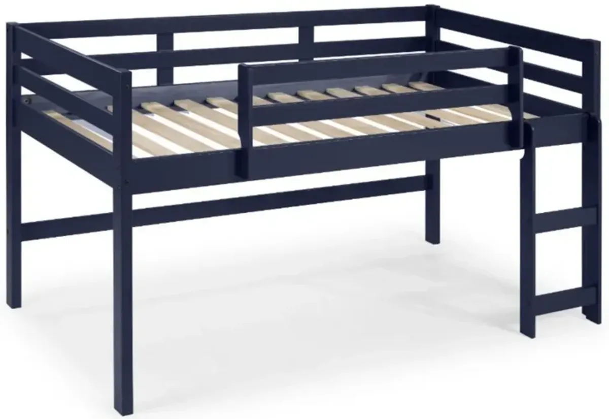 Twin Loft Bed, Navy Blue Finish