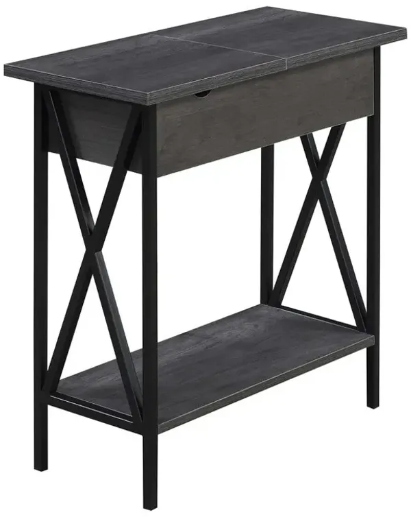 Convience Concept, Inc. Tucson Flip Top End Table with Charging Station and Shelf
