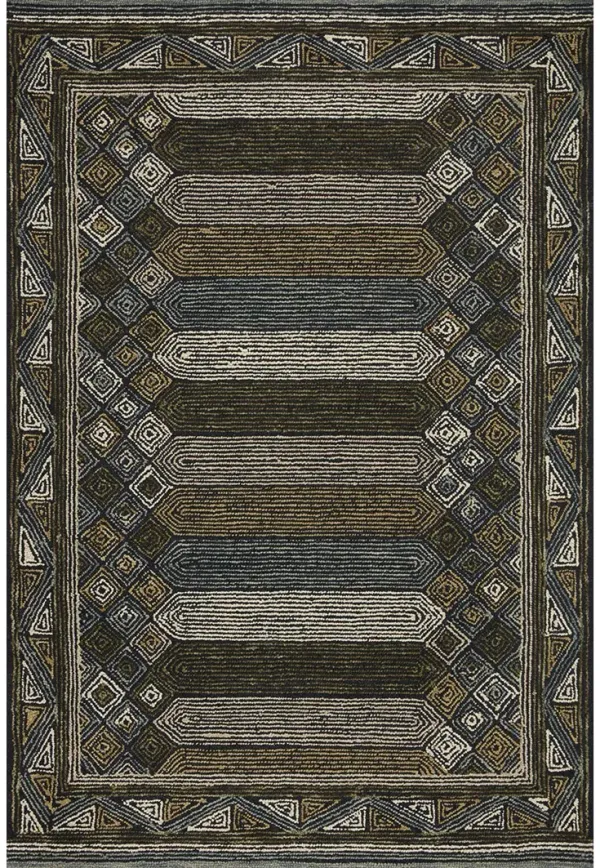Berkeley BRK01 Teal/Multi 5' x 7'6" Rug