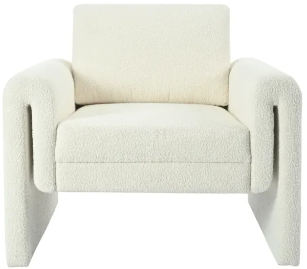 Merax Modern Bouclé Upholstered Accent Chair for Living Room