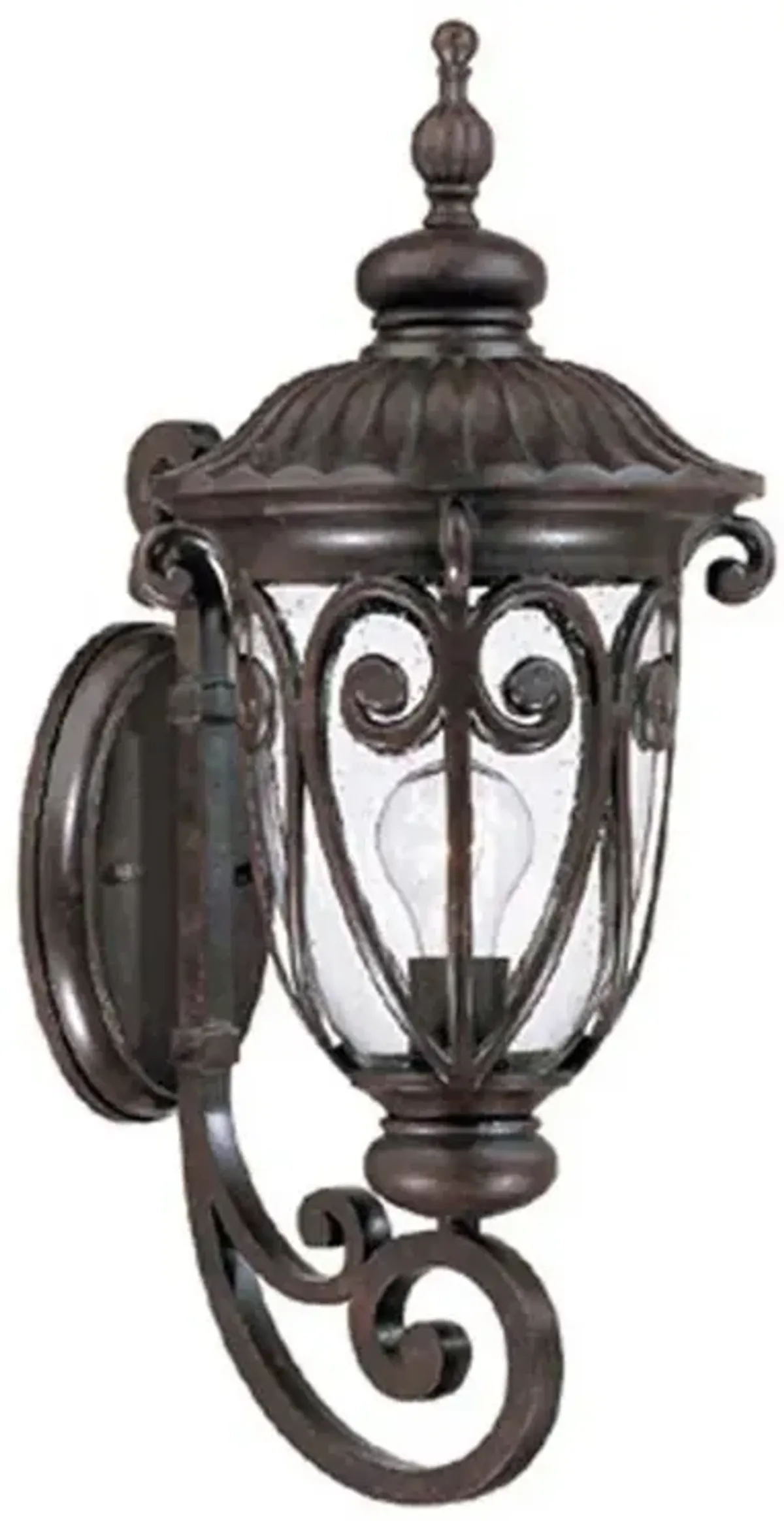 Hivvago Naples 1-Light Marbelized Mahogany Wall Light