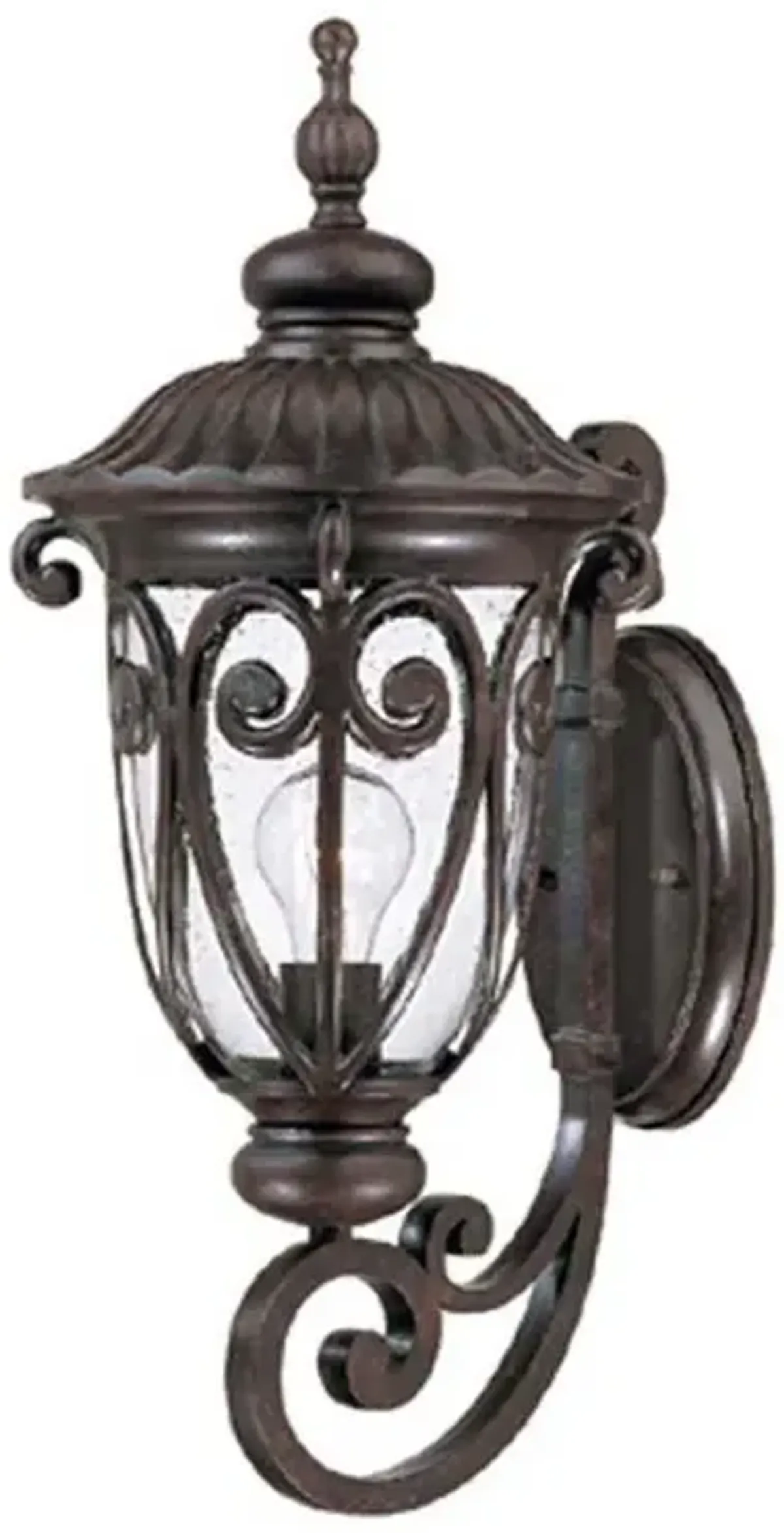 Hivvago Naples 1-Light Marbelized Mahogany Wall Light