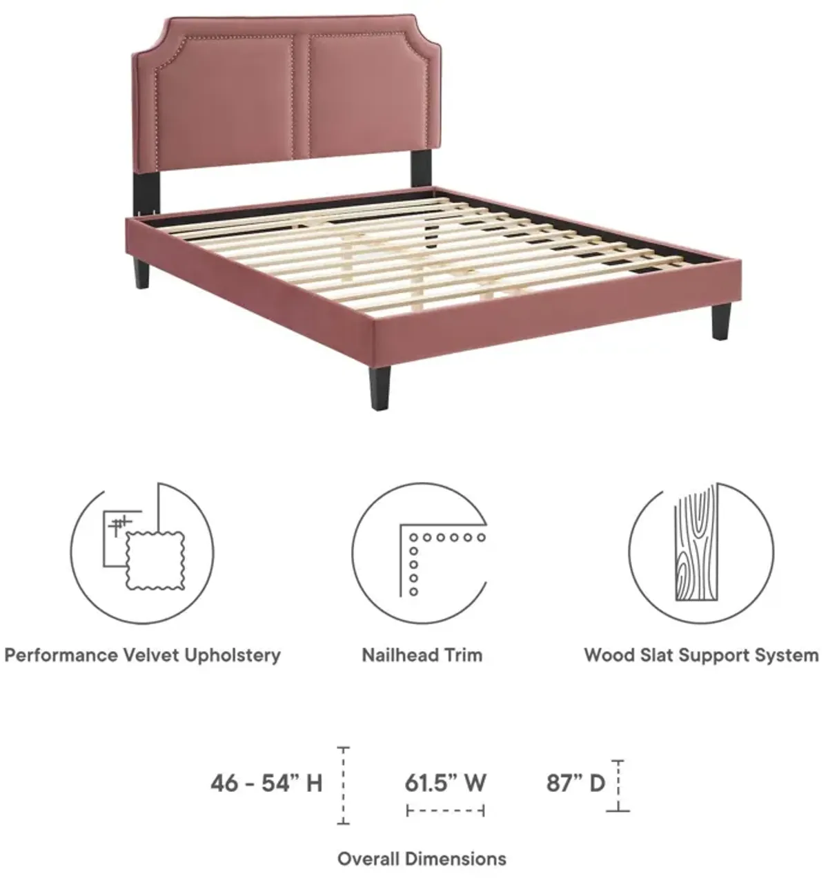 Modway - Novi Performance Velvet King Bed