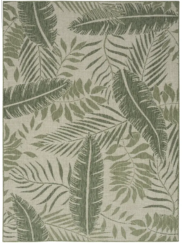 Garden Oasis GOA02 Ivory/Green 4' x 6' Rug