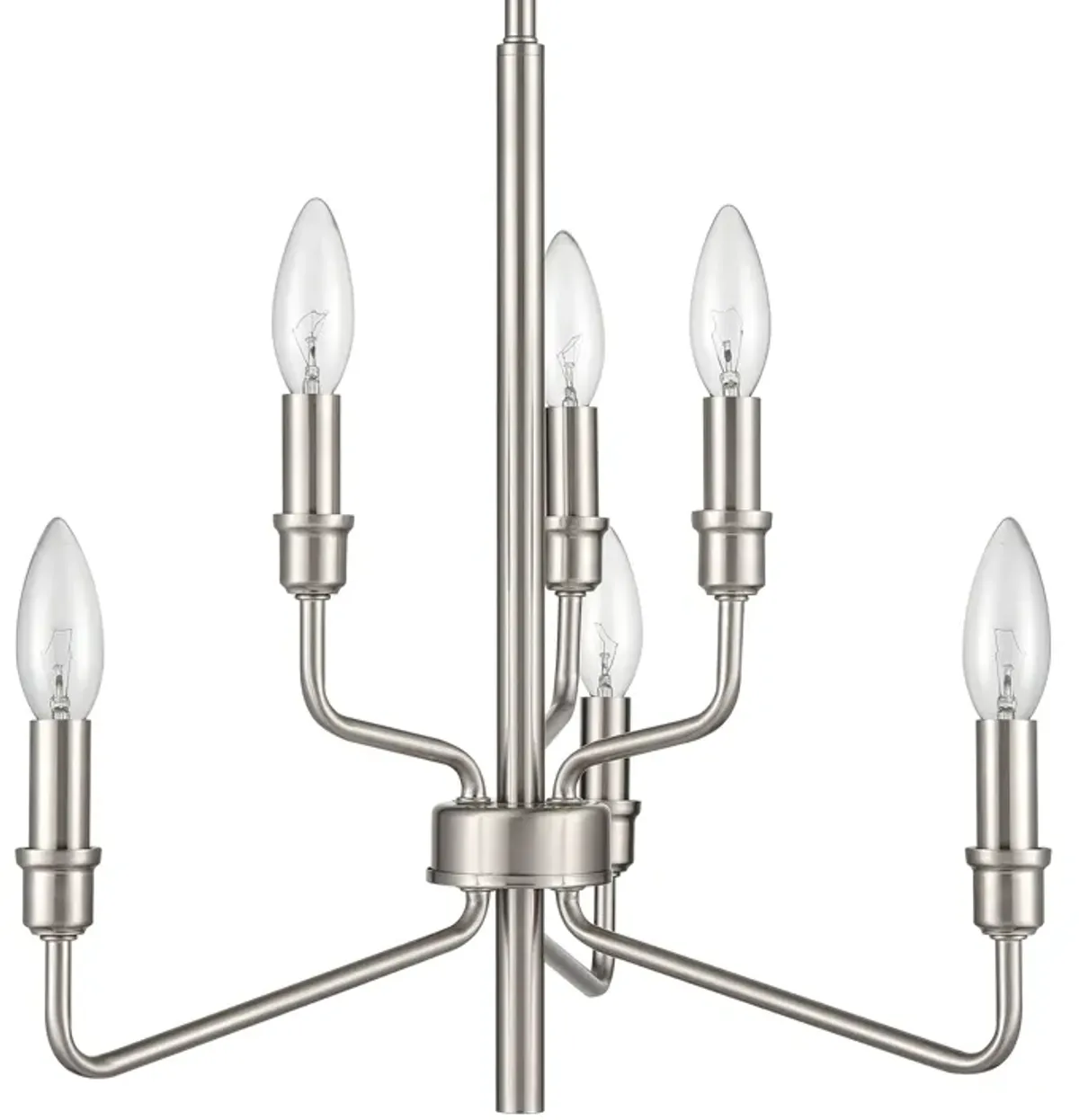 Saginaw 18'' Wide 6-Light Silver Chandelier