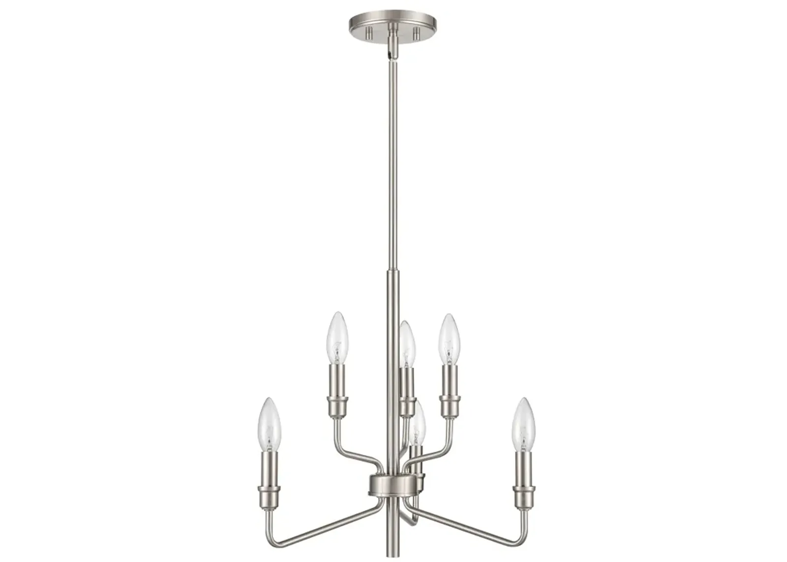 Saginaw 18'' Wide 6-Light Silver Chandelier