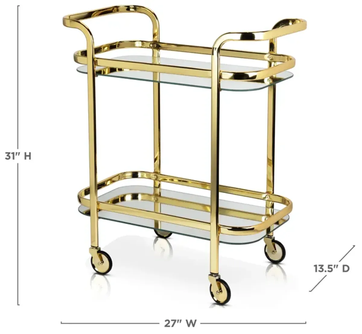 Antique Gold Bar Cart