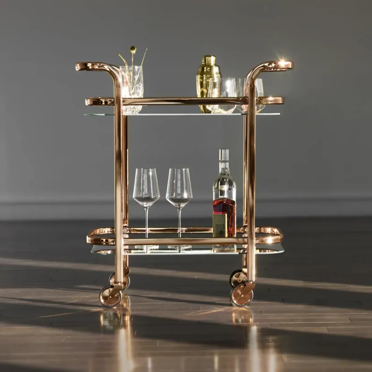 Antique Gold Bar Cart