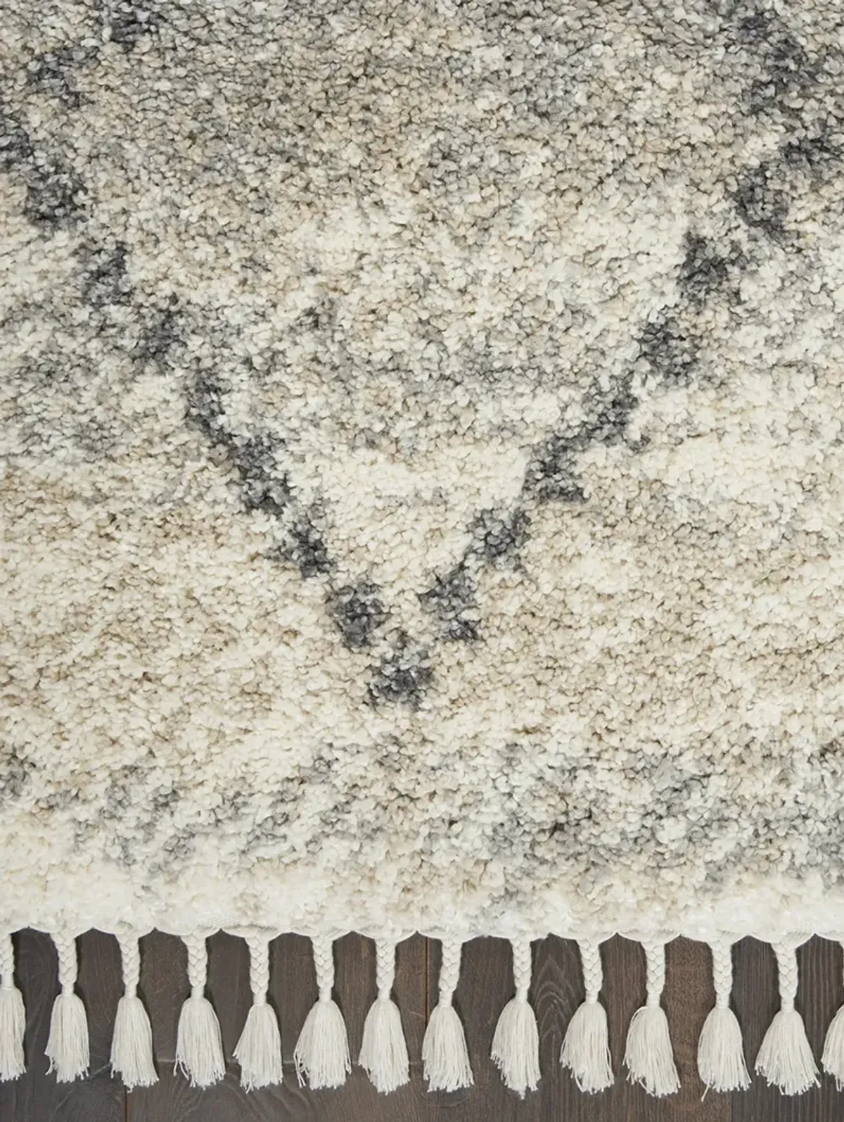 Oslo Shag OSL01 Ivory/Gray 5'3" x 7'9" Rug