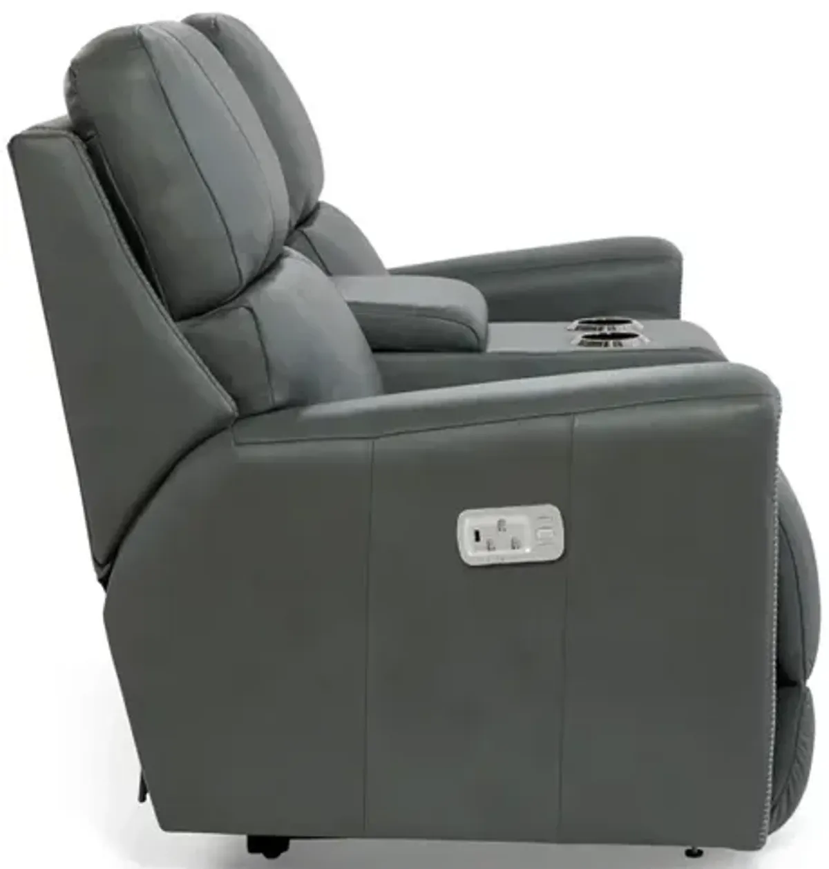 Apollo Blue Grey Power Motion Loveseat