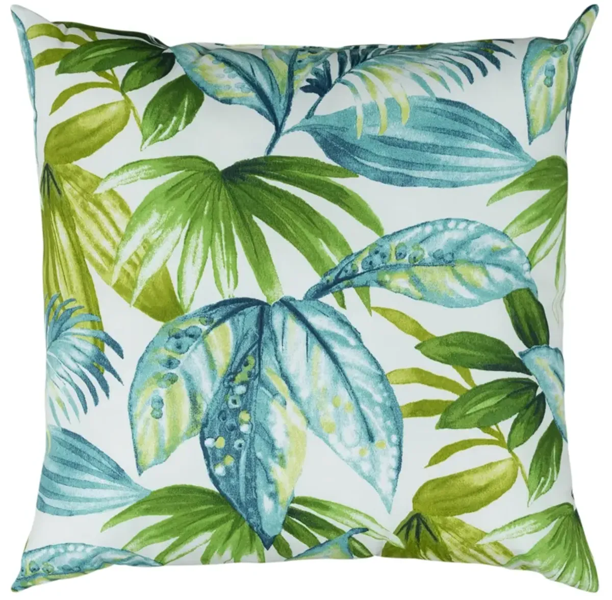 22"x22" Indoor/Outdoor Pillow, Tropical Leaves