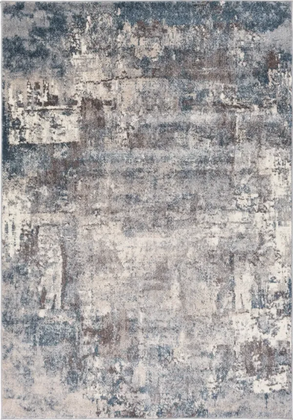 Ankara AKR-2307 6'7' Round Blue Rug