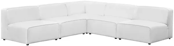 Mingle Vegan Leather 4-Piece Sectional Sofa
