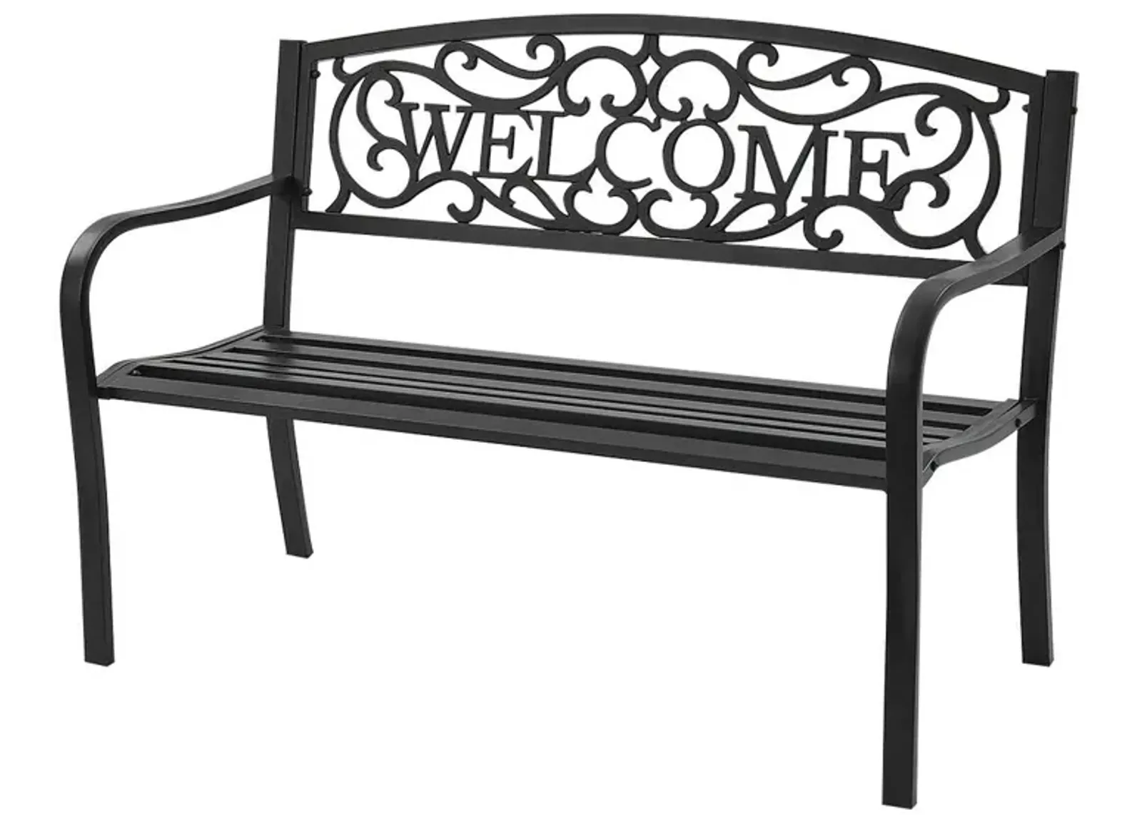 Outdoor Furniture Steel Frame Porch Garden Bench