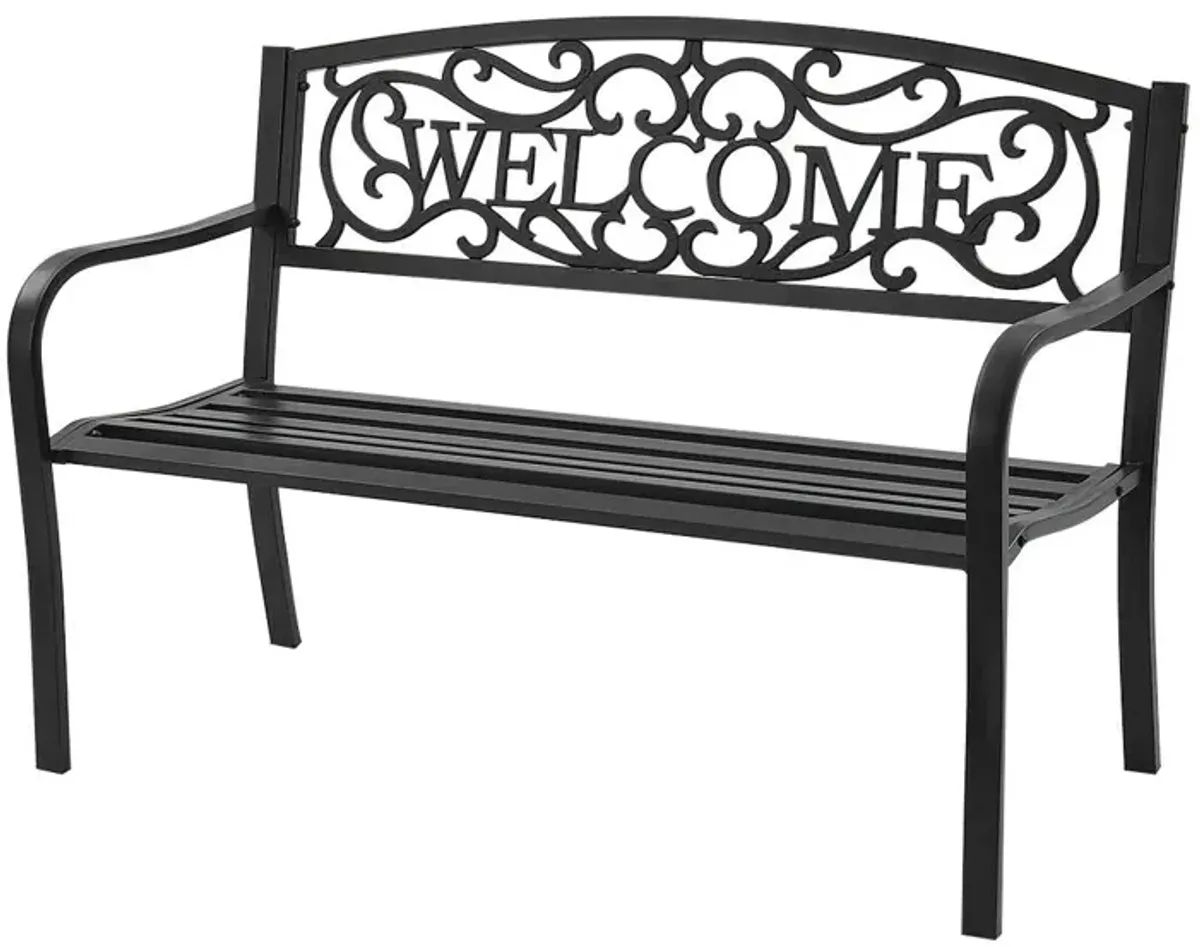 Outdoor Furniture Steel Frame Porch Garden Bench