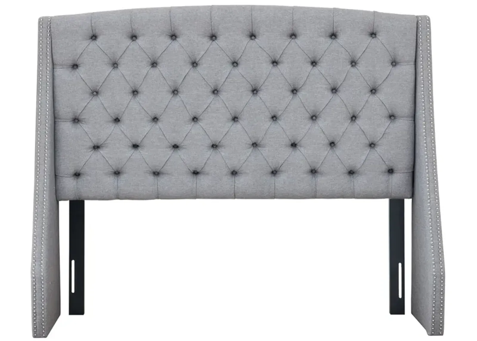 Gracie Mills Gayle Upholstered Headboard with Metal Legs