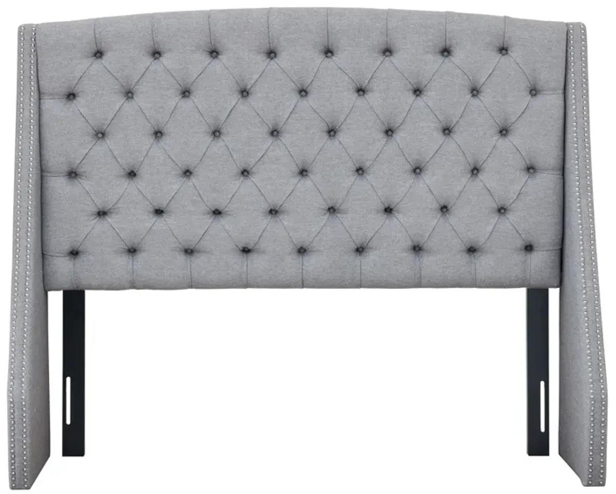 Gracie Mills Gayle Upholstered Headboard with Metal Legs