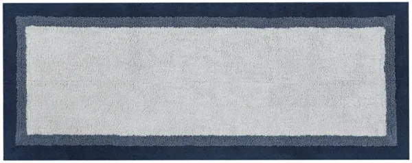 30x20 inch Navy Cotton Tufted Bath Rug