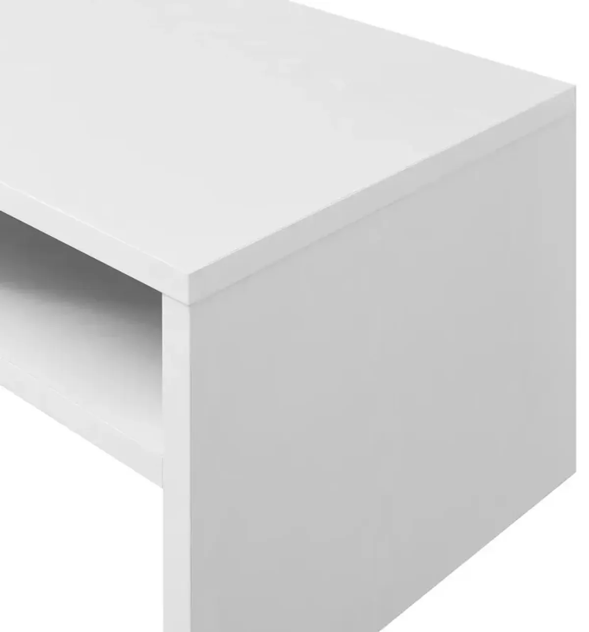 Convenience Concepts Northfield Admiral Deluxe Coffee Table with Shelves, White