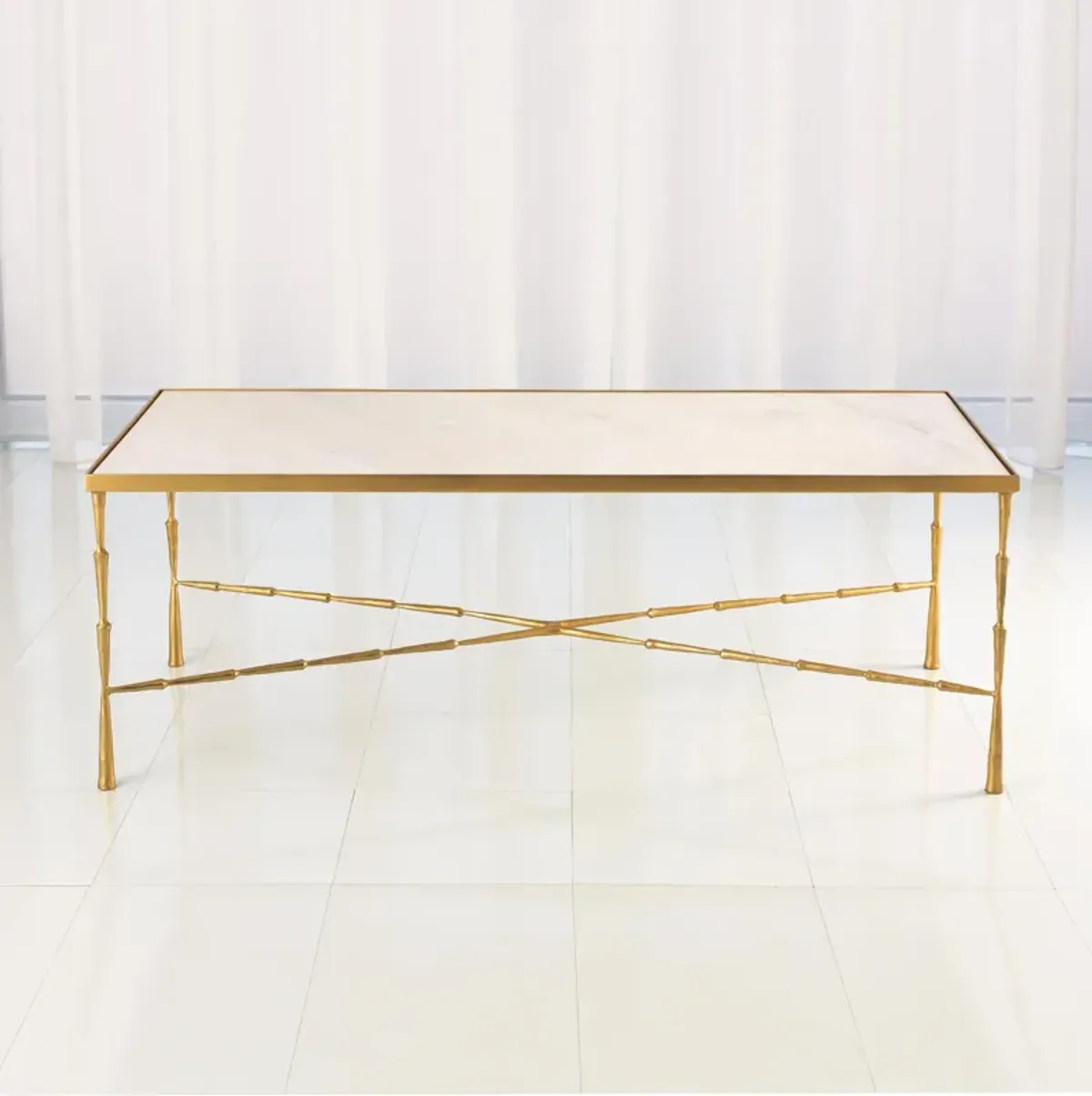 Spike Cocktail Table- Brass