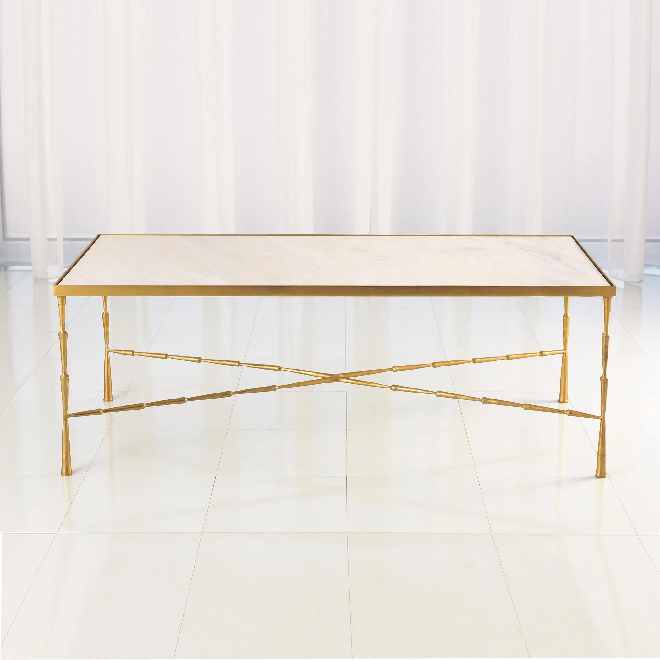 Spike Cocktail Table- Brass