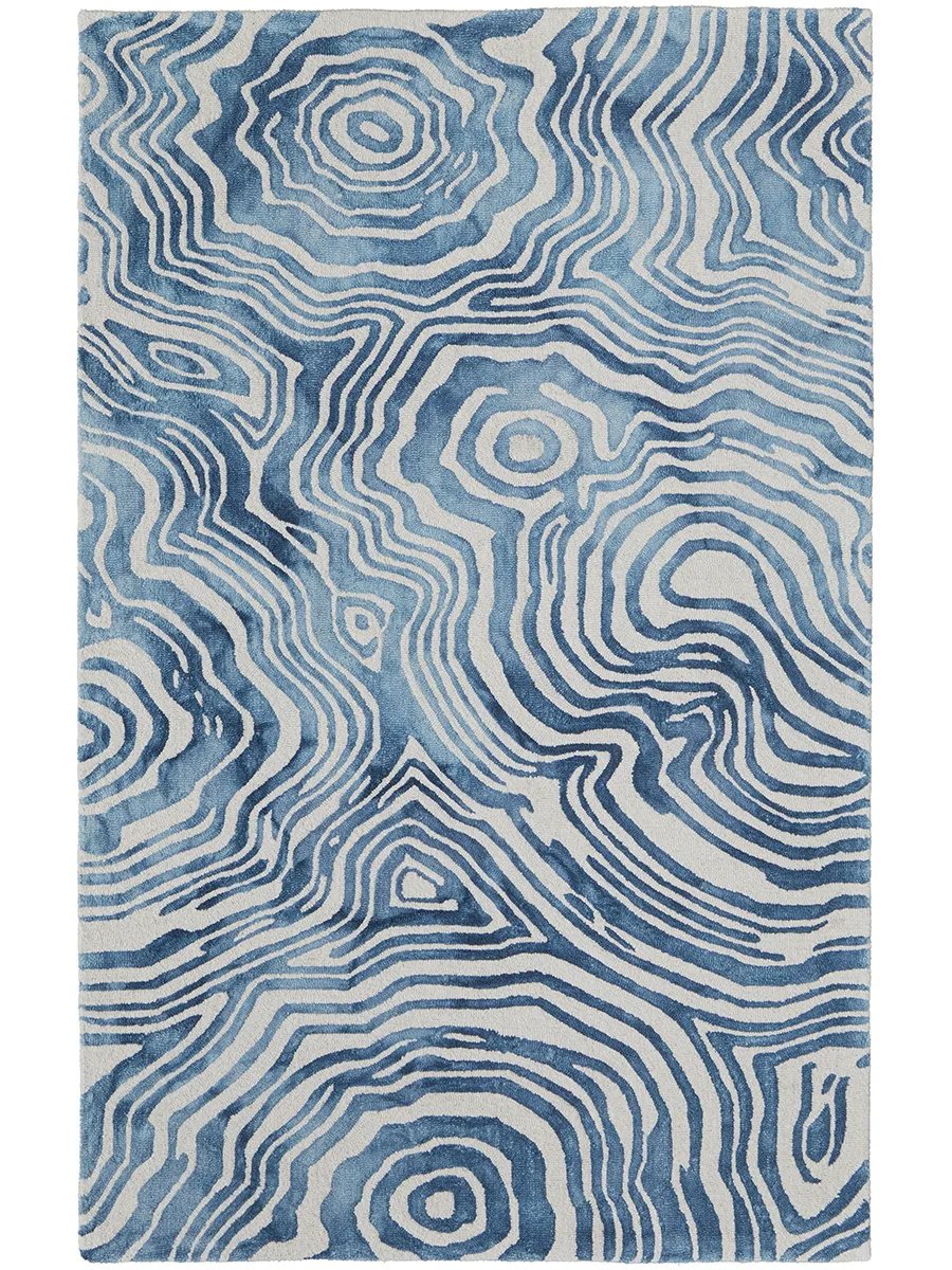 Lorrain 8920F Blue/Ivory 2' x 3' Rug