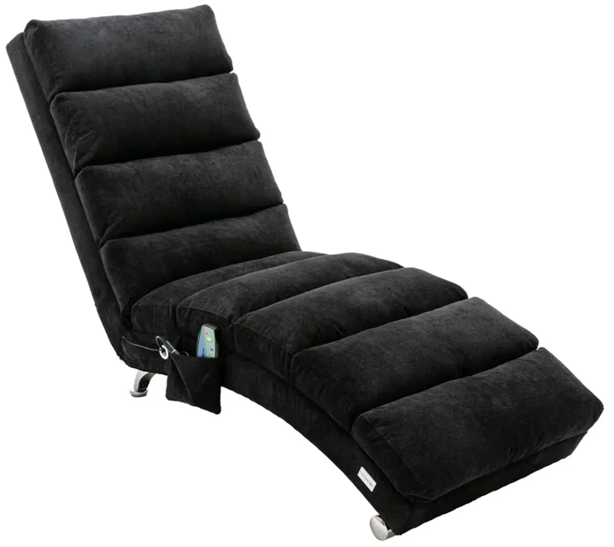 Mondawe Linen Ergonomic Electric Massage Long Chaise Lounger with Remote Control and 5 Modes