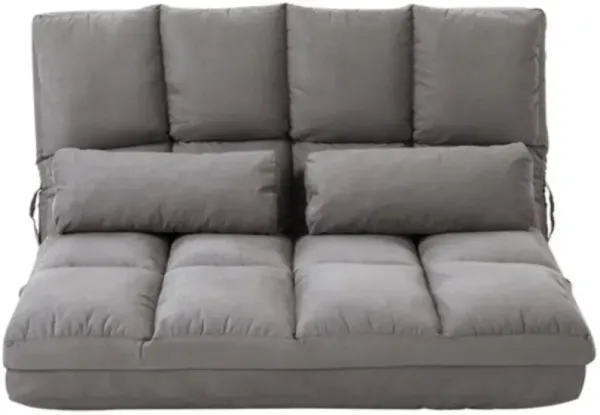 Polyester Suede Fabric Floor Sofa Bed Recliner with Adjustable Back