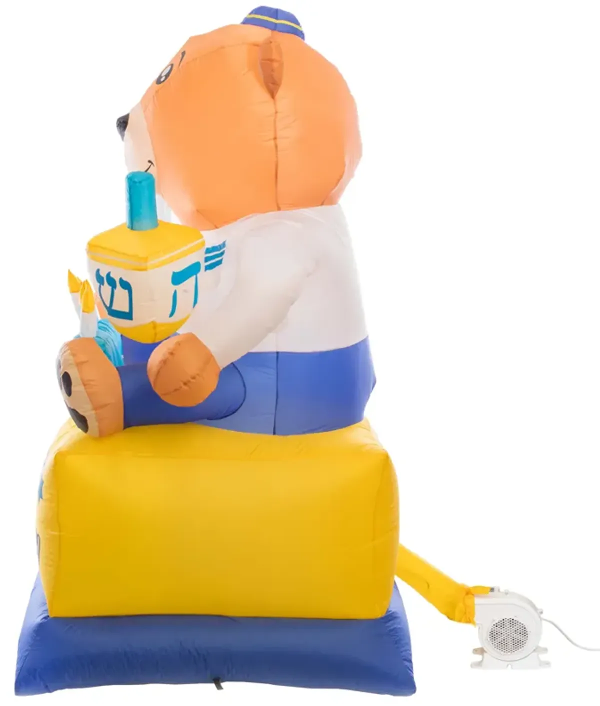 Giant Hanukkah Inflatable Bear - Yard Decor with Built-in Bulbs, Tie-Down Points, and Powerful Built in Fan