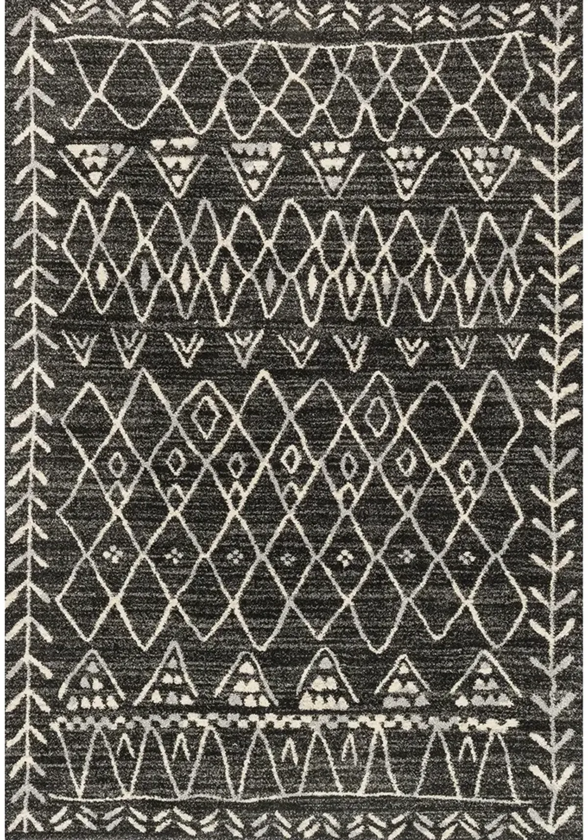 Emory EB09 Heather Gray/Black 5'3" x 7'7" Rug