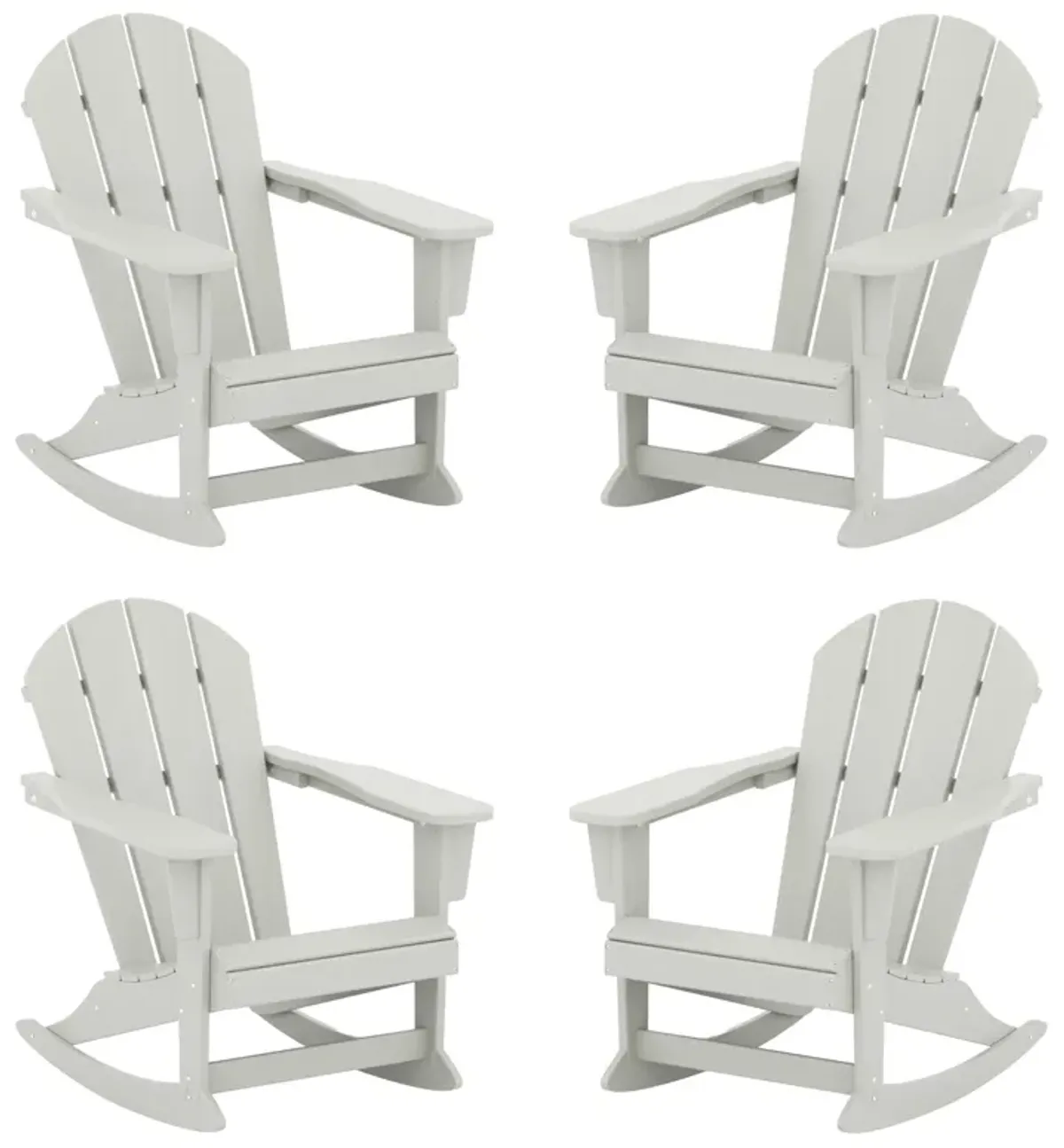 WestinTrends Outdoor Rocking Poly Adirondack Chair (Set Of 4)