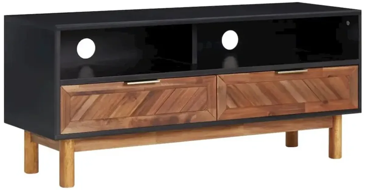 vidaXL TV Cabinet 39.4"x13.8"x17.7" Solid Acacia Wood and MDF, 289903