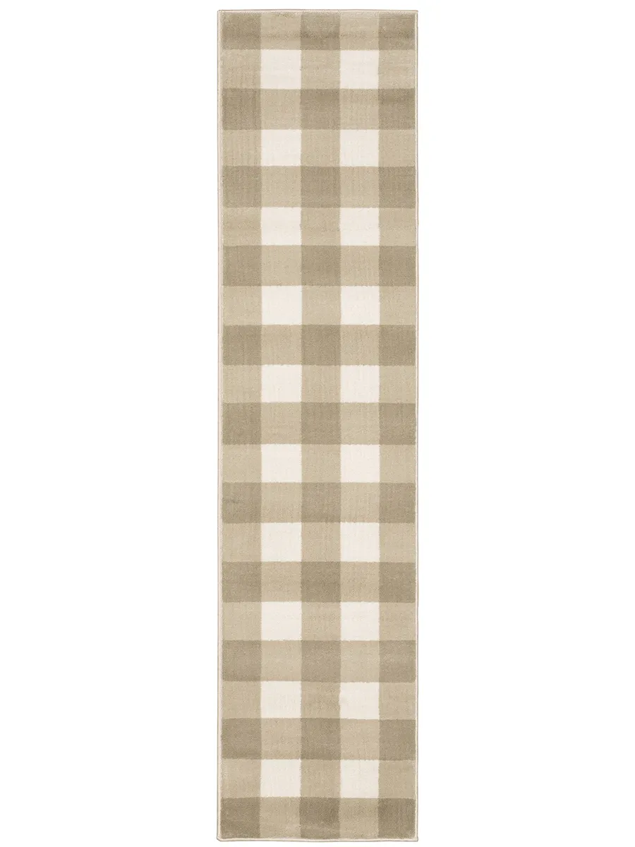 Georgia 1'10" x 7'6" Beige Rug