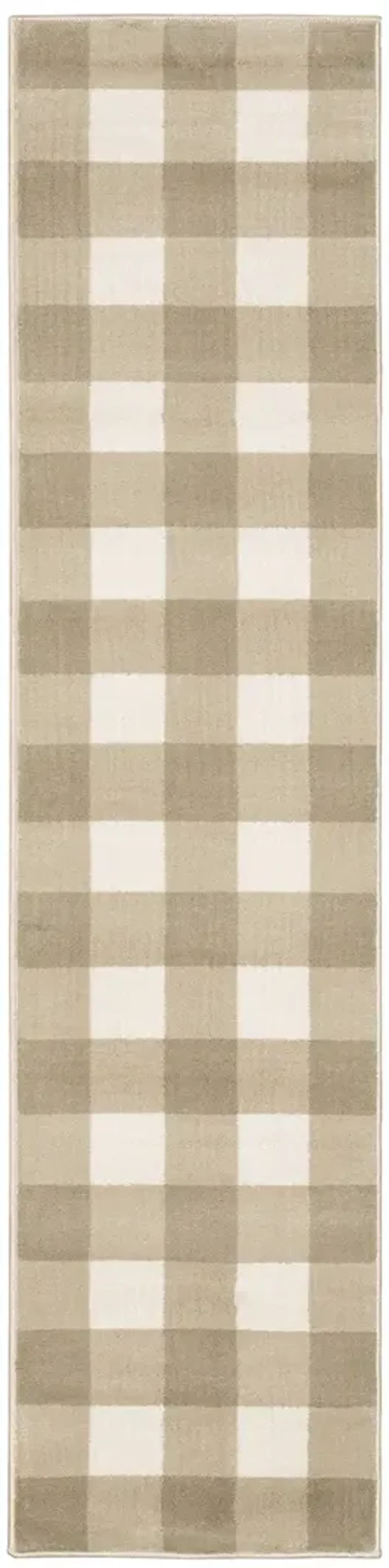 Georgia 1'10" x 7'6" Beige Rug