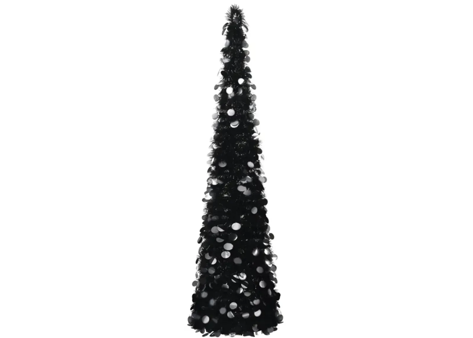 vidaXL Pop-up Artificial Christmas Tree Black 70.9" PET