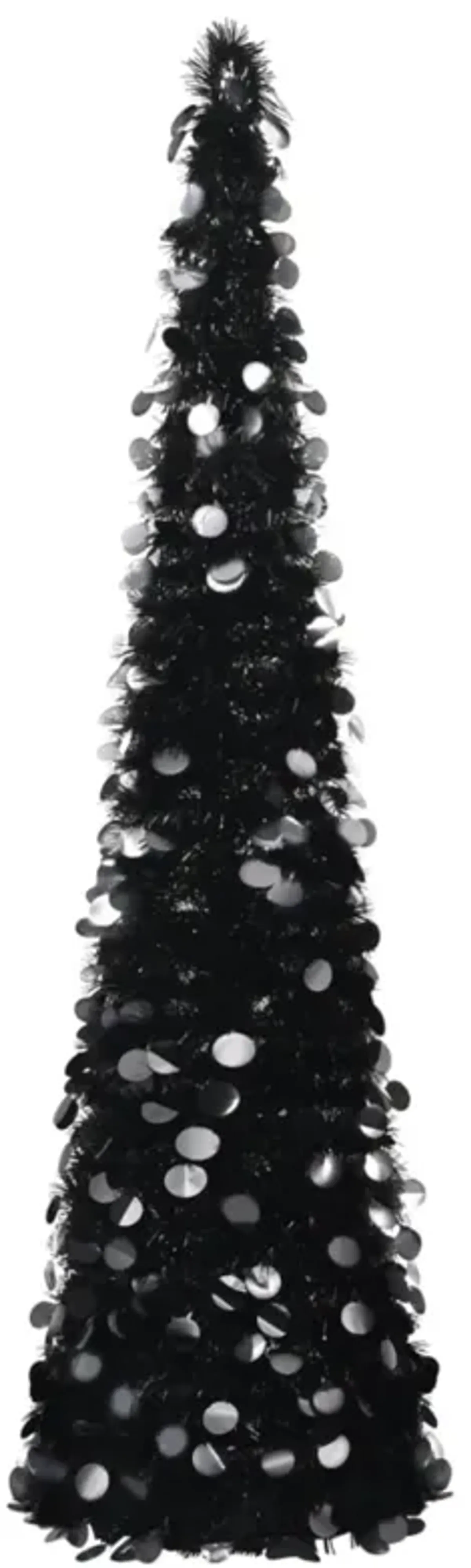 vidaXL Pop-up Artificial Christmas Tree Black 70.9" PET