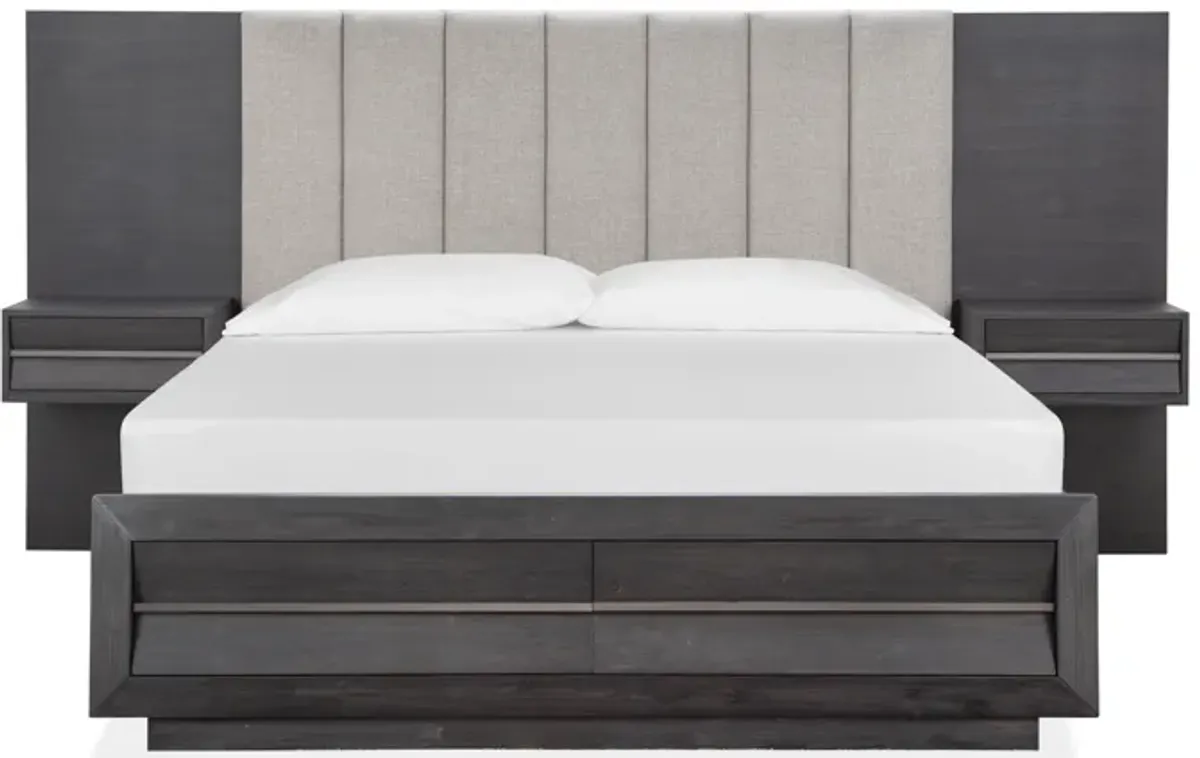 California King Wall Upholstered Bed