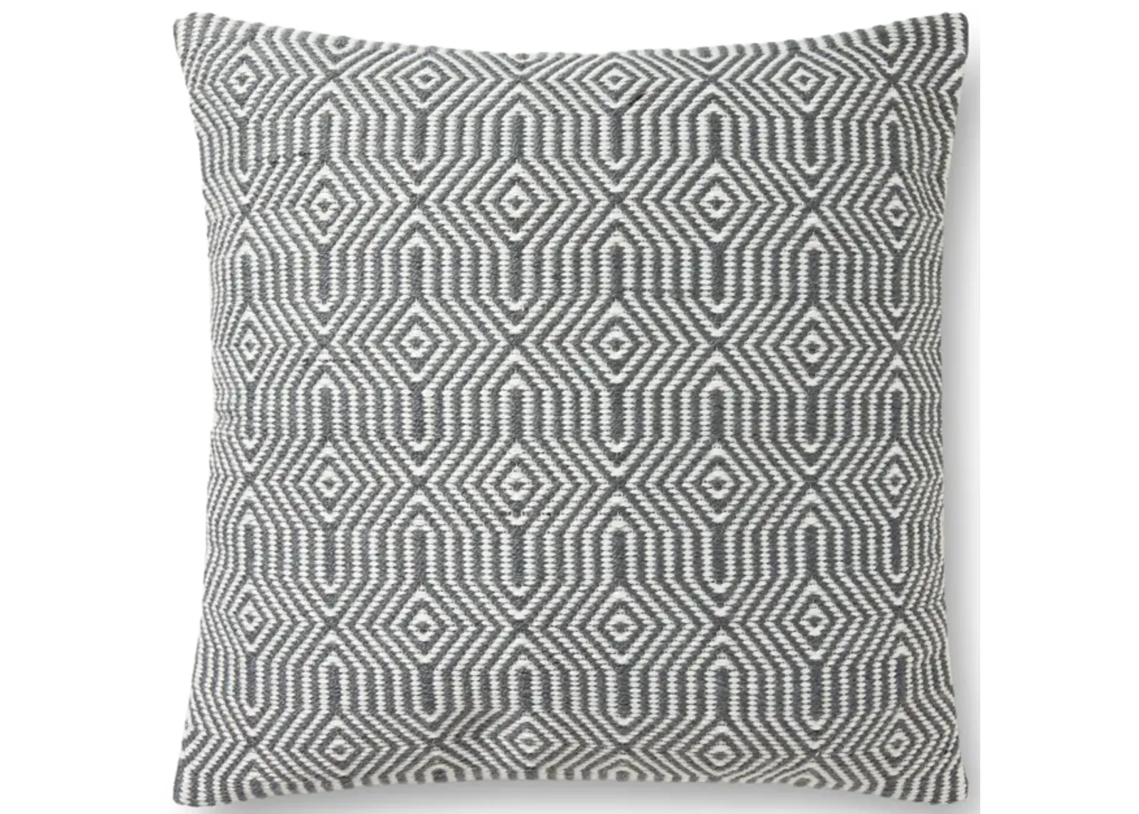 P0339 Charcoal/White 22"x22" Down Pillow