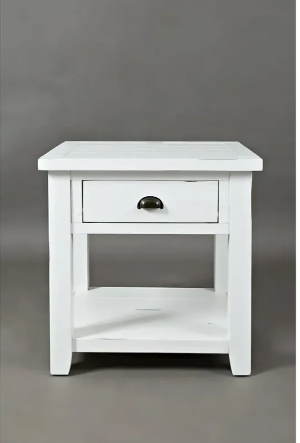 Jofran Inc. Artisan's Craft Farmhouse Solid Acacia End Table