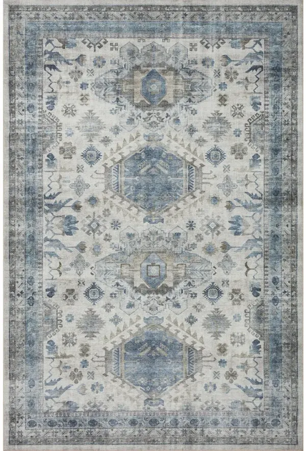 Heidi HEI04 Ivory/Ocean 5' x 7'6" Rug by Loloi II