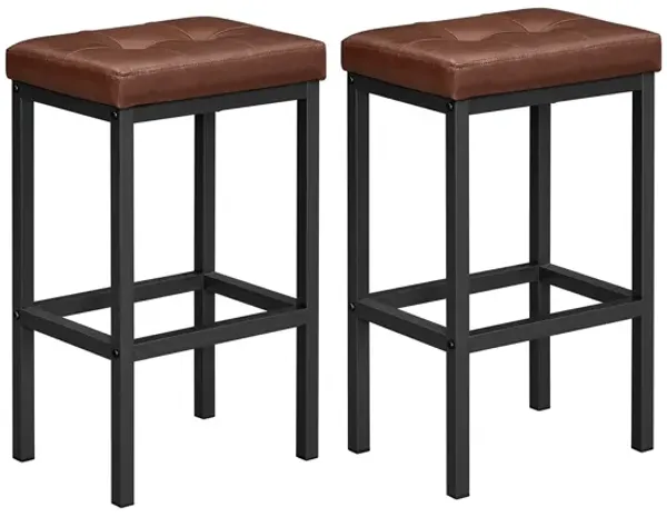 Hivvago Set of 2 PU Bar Stools