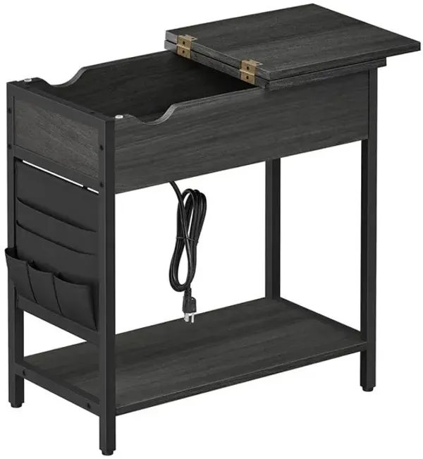 Hivvago Nightstand with Charging Station