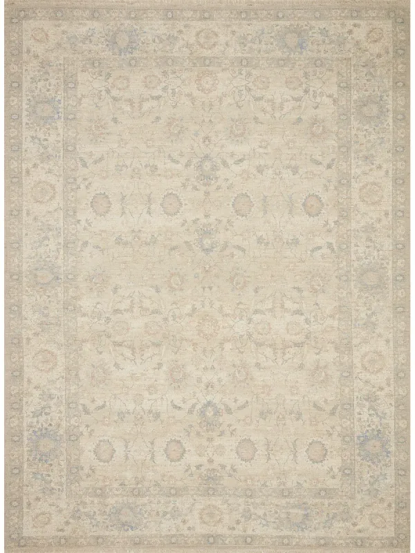 Priya PRY05 Natural/Blue 3'6" x 5'6" Rug