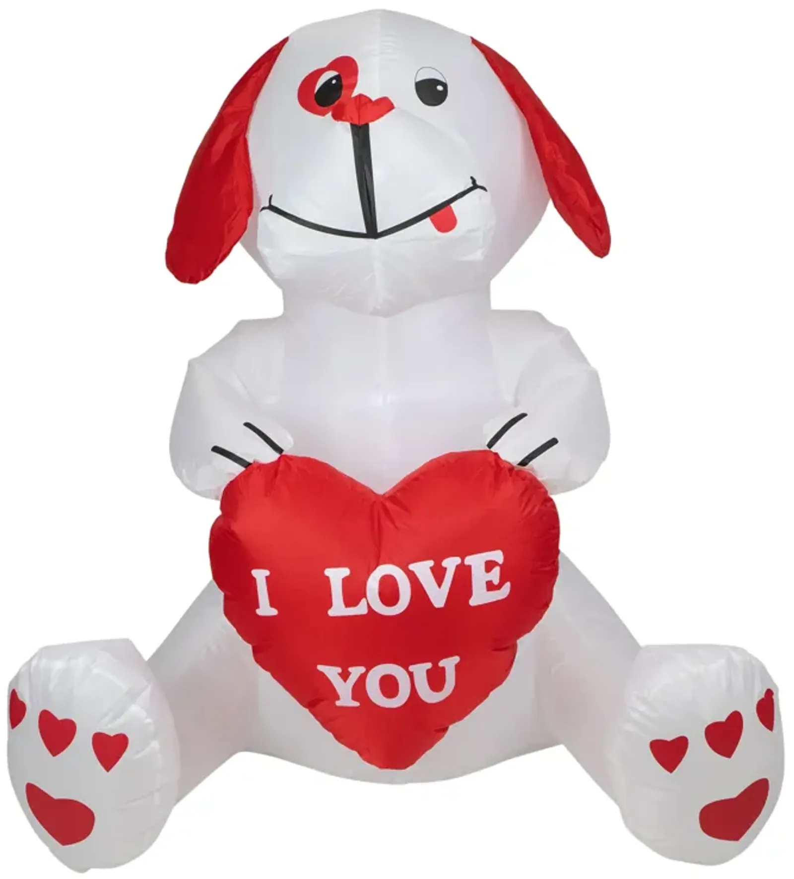 4' Inflatable Lighted Valentine's Day Doggie Outdoor Decoration