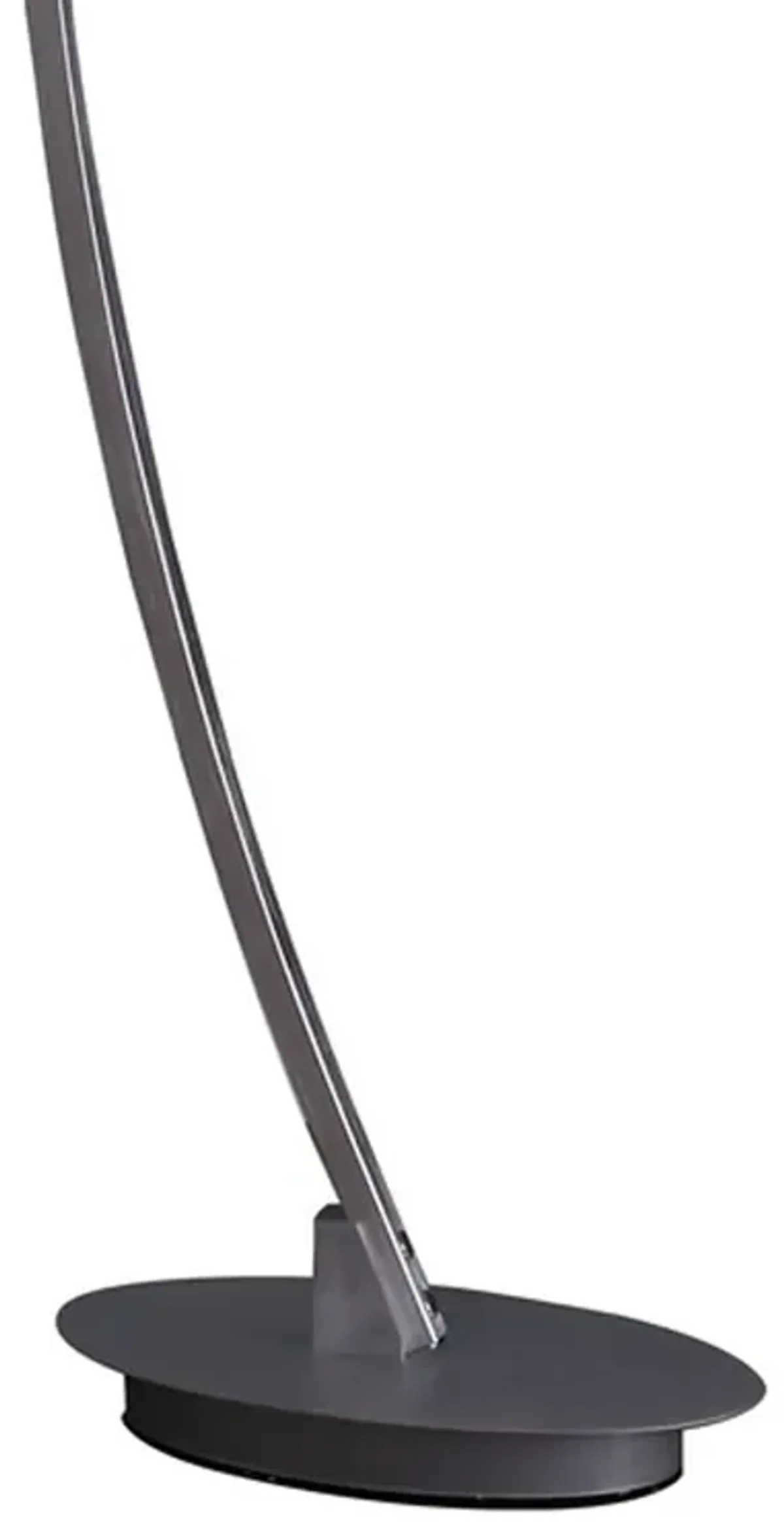 Floor LED Lamp with Metal Arched Design, Brushed Silver-Benzara